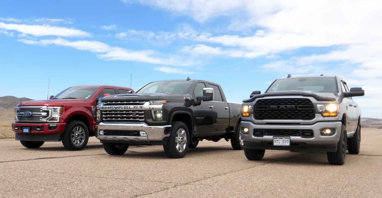Performance-tuned diesel pickup truck showcasing modifications