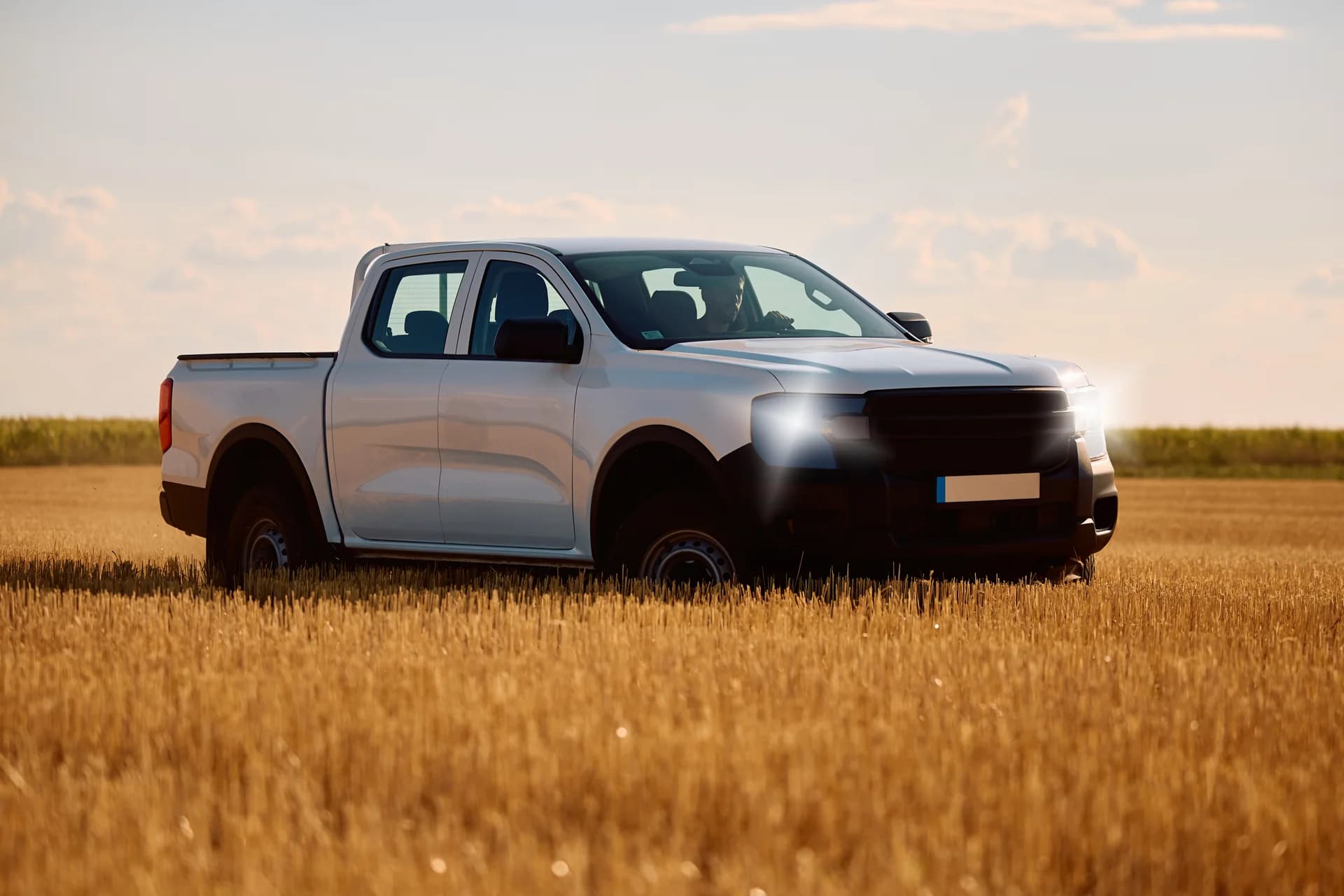 Diesel truck suspension and drivetrain undergoing inspection